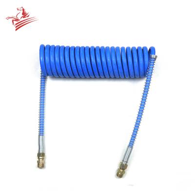 China Best Selling Super Flexible Spiral Brake Air Hoses Soft Flexible Spiral Truck Air Brake Chamber Lightweight Nylon Hose For Trailer for sale