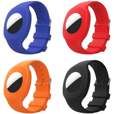 China Custom Anti-lost Children's Wristband Airtag Wristband Cover Device Silicone Soft Waterproof Silicone Case For Airtag Watch Band for sale