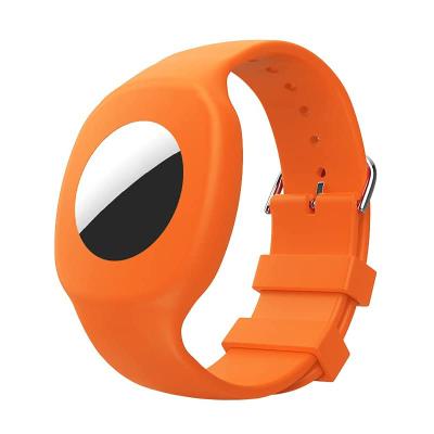 China 2021 New Design Best-selling Children Anti-fall Silicone Case AirTag Wristband Wristband Gps Anti-lost Airtag For Older Kids Wristbands for sale