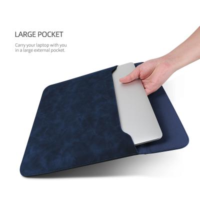 China Lightweight and Portable Laptop Envelope Leather Bag for macbook pro 2020 Slim Laptop Case Cover Anti-fall leather waterproof for women for sale