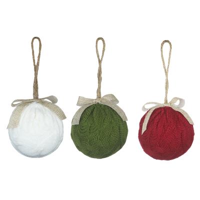 China Pile Christmas Knitted Decorative Christmas Ball Gift Christmas Accessories Pendant for sale