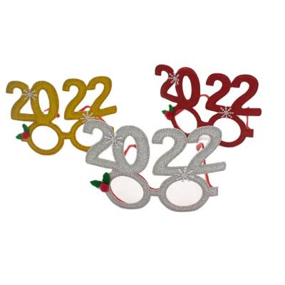 China 2022 Christmas Home Decoration Christmas Party Glitter Glasses Frames For Kids Adults Party for sale