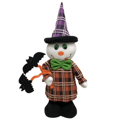 China New Pilou Halloween Decorations Doll Ornaments Pumpkin Witch Doll Ghost Day Party Stage Telescopic Layout for sale