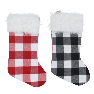 China New Furry Amazon Christmas Decor Family Christmas Socks Large Size Christmas Gift Bag Socks for sale