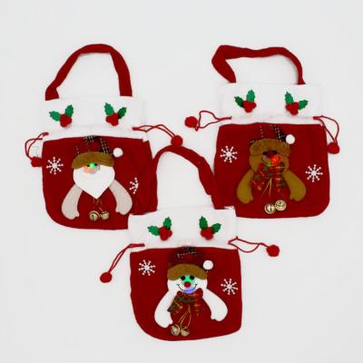 China Christamas Home Decoration Factory Direct Sale Santa Claus Snowman Reindeer LED Christmas Eve Apple Gift Bag For Xmas Holidays for sale