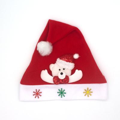 China 2021 Cute Red Pilou Factory Direct Sale Kids Novelty Christmas Hats for sale