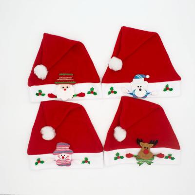 China Wholesale Christmas Christamas Gift Hat Children's Christmas Decoration Factory Pilou Christmas Hat Santa Hat For Kid And Adult for sale