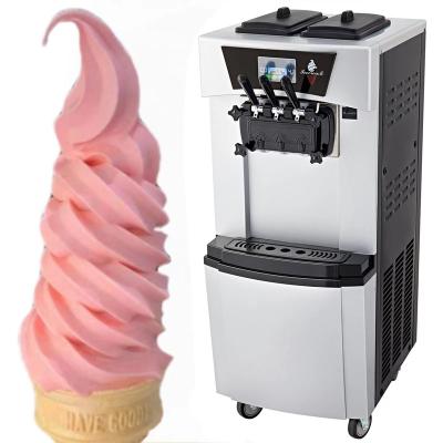 China Snack pum factory ice cream roll machine stand model 2200W with dual function of air compressor and pre-cooling for sale