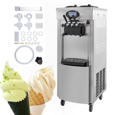 China Snack factory ice cream machine for sale 2200W with compressor and pre-cooling dual function for sale