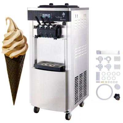 China Snack Factory Shaved Ice Machine 2200W Soft Serve Machine Stand Model With LED Display Auto Clean for sale