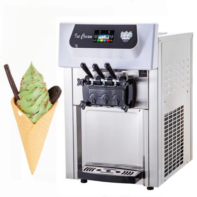 China Best Snack Factory Soft Serve Ice Cream Machine 2200W With Dual Compressor And Precooling Function 20-28L Per Hour for sale