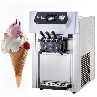 China Snack Factory Best Soft Ice Cream Machine 2200W with Dual Compressor and Pre-cooling Function and 20-28L Compressor Per Hour Ice Cream Machine for sale