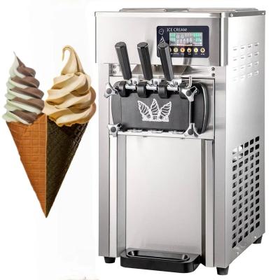 China Snack Factory Soft Serve Ice Cream Machine Countertop Flavors Ice Cream Machine Countertop Soft Gelato Machine 1200W for sale