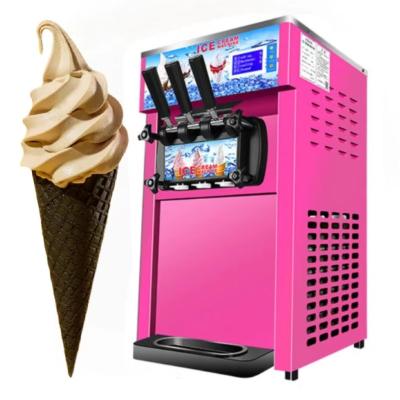 China Snacks Factory Price Soft Ice Cream Roll Ice Cream Machine Countertop Gelato Machine 1200W for sale