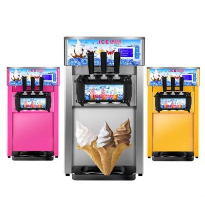 China Snack Factory Soft Ice Cream Machine Commercial Italian Countertop Gelato Machine 1200W for sale