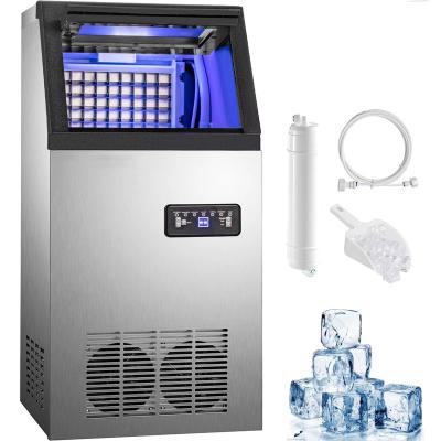 China 40kg/24H commercial ice maker commercial automatic ice maker stainless steel ice maker with scoop connection pipes for sale