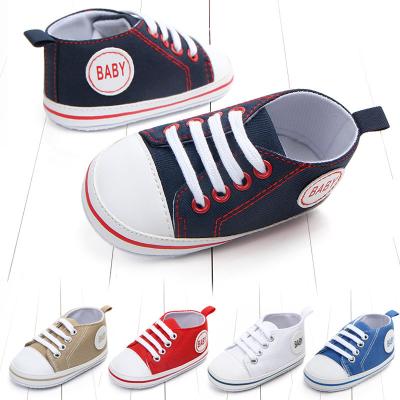 China Around Baby Walkers Toddler Canvas Sneakers Cute Newborn Baby Boy First Girl Crib 2022 Unique Soft Shoes Pre Walkers for sale