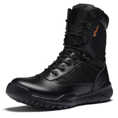 China Black Lightweight Military Leather Tactical Combat Jungle Boots Men's Women's Non-slip Wear-Resistant Fit for sale