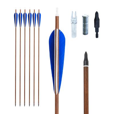 China Durable Archery Hunting Archery Carbon Arrow Shaft 300 Spine 400 450 500 600 For Compound And Recurve Bow for sale