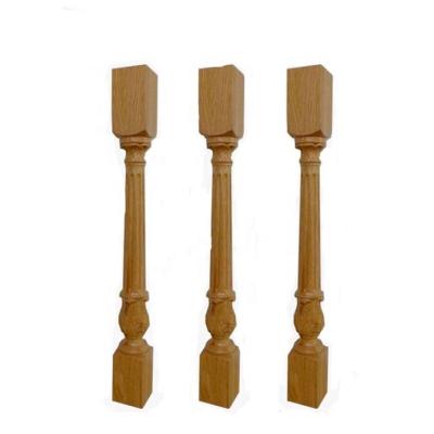 China Traditional Wood Railing For Round Staircase Balcony Baluster Wooden Stair Railing for sale