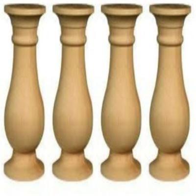 China Traditional wood balustrade for modern balcony railing wood stair railing wooden baluster park stair railing for sale