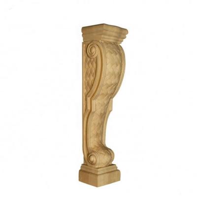 China Traditional Wood Hand Carved Braces Classic Furniture Napa Island Legs Wooden Braces Kitchen Island Base Cabinet Wood Hand Carved Braces for sale