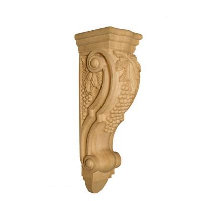 China Traditional Wood Hand Carved Braces Wood Carved Brace Molds Wooden Furniture Wall Corner Bracket Beam Home Decoration Foam Exotic Braces for sale