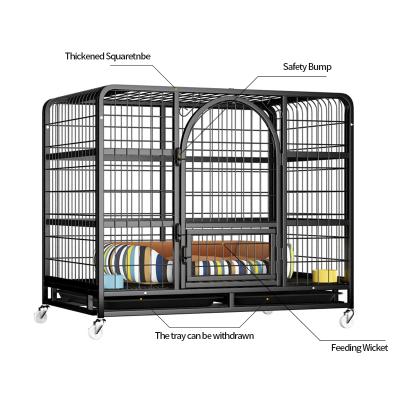 China Breathable Wholesale Metal Material Large Dog Cages Pet Houses Steel Cheap Dog Cage for sale