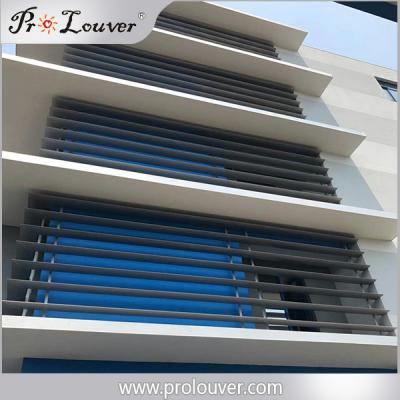 China Exterior Aerofoil Aluminum Airfoil Louvers Sun Control Horizontal louver For Building facades for sale