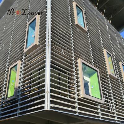 China Architectural Exterior Aerofoil Sun Louver, Aerofoil Outdoor Aluminum Louver for sale