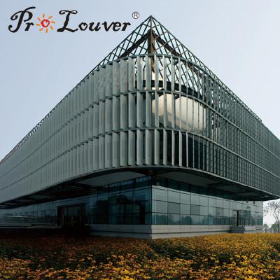 China Architectural Exterior Louver Facades, Aluminum Aerowing Sun Louver for sale