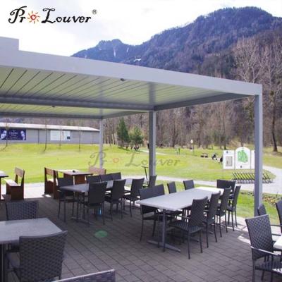 China Sun Shade Opening Roof, Outdoor Rainproof Roof Louver, Aluminum Pergola for sale