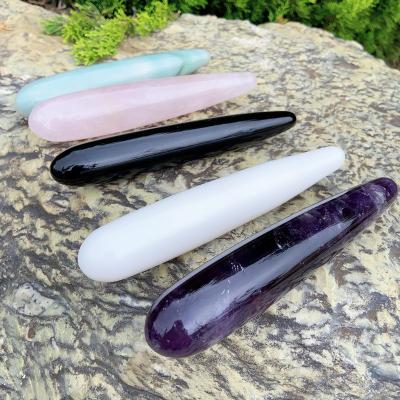 China China natural rock cut quartz gemstone white marble crystal crystal dildos massage wands for sale for sale