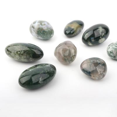 China China Moss Agate Palm Fengshui Crystal Therapies Natural Crystal Polished Crystal Stone for sale