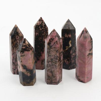 China China wholesale natural crystal healin g rhodonite crystal heads crystal tower for sale