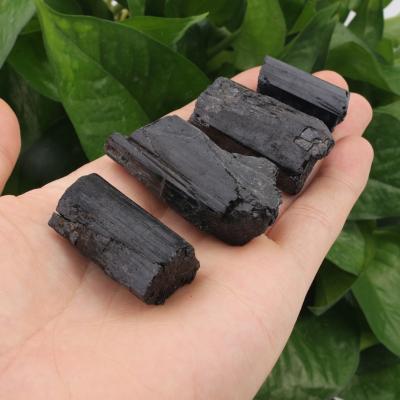 China Specimen Natural Mineral Stone Europe Healing Raw Crystal Black Tourmaline For Decoration for sale