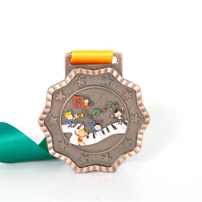 China Sports Manufacturer Made Zinc Alloy Souvenirs Sports Metal Crafts Custom Piano Medal for sale