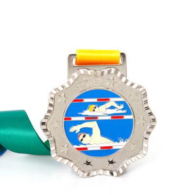 China Sport Manufacturer Made Zinc Alloy Souvenirs Of Custom Sports Swimming Medals for sale