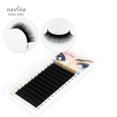 China Manufacturer 0.10mm 8mm-14mm long navina lash false eyelashes mix curl C D OEM natural classic black coating for sale