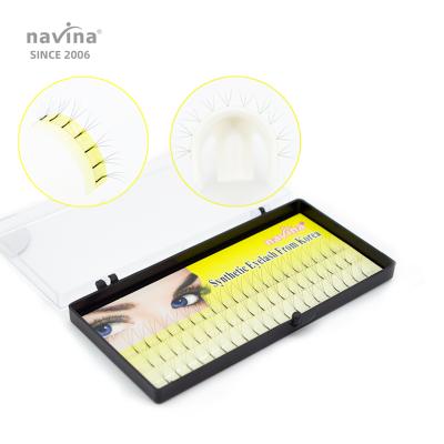 China Big fan navina group 3D natural stereo Korean eyelashes 0.10mm OEM 8-14mm C loop false blooming eyelashes for sale