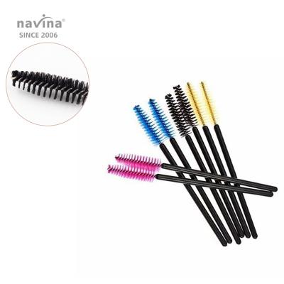 China Navina Plastic Wick Brushes OEM Manufacturer Wick Detergent Brush Mascara Cleaning Brush For Eyelash Extension Makeup for sale