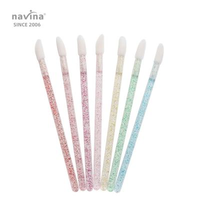 China Navina Makeup Brush OEM Manufacturer Private Label Acrylic Custom Makeup Brush Professional Eyelash Extension Brush for sale