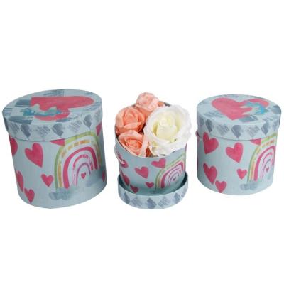 China SEEWIN Waterproof Colorful Heart Cardboard Boxes For Packaging Rose Flower Box for sale