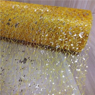 China Environmental Friendly Gold Dot Printed Polyester Table Cloth /Runner for sale