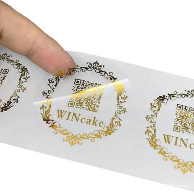 China Waterproof Custom Logo Printing Roll Transparent Labels for sale