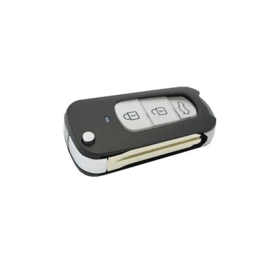 China toyota camry key case 3-button folding remote key shell flip key case for T-oyota Highlander Camry for sale