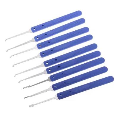 China Blue Klom lock picks 18 Pieces Stainless Steel Lock Pick Set steel Lock Opener Locksmith Supplies picks for sale