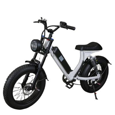 China Max 48V 1000W Aluminum Alloy Fat Tire eBike Full Suspension Aluminum Alloy Fat Tire eBike Electric Bike 2 Seat Beach Cruiser for sale