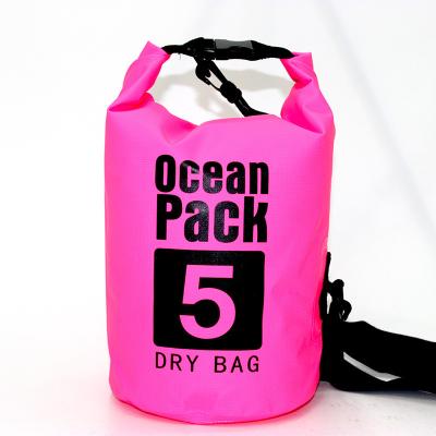 China Outdoor Camping Hiking Traveling Outdoor Sport Rafting Dry Bag Custom Logo Portable Waterpoof Bag 500D PVC Tarpaulin Ocean Pack for sale