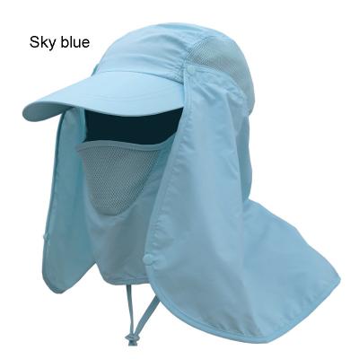 China Fashion Summer Fashion Quick Dry Men Outdoor Sport Fishing Hats Sun Folding Adjustable UV Protection Full Face Cover Increasing Hats for sale